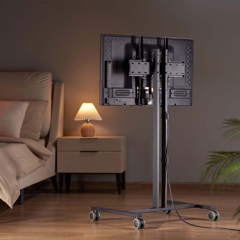 Suporte de Chão Inclinável Aisens Ft55te-213 com Rodas para Televisores de 32-55" / Até 35kg