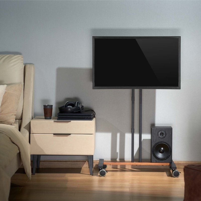 Suporte de Chão Inclinável Aisens Ft55te-213 com Rodas para Televisores de 32-55" / Até 35kg