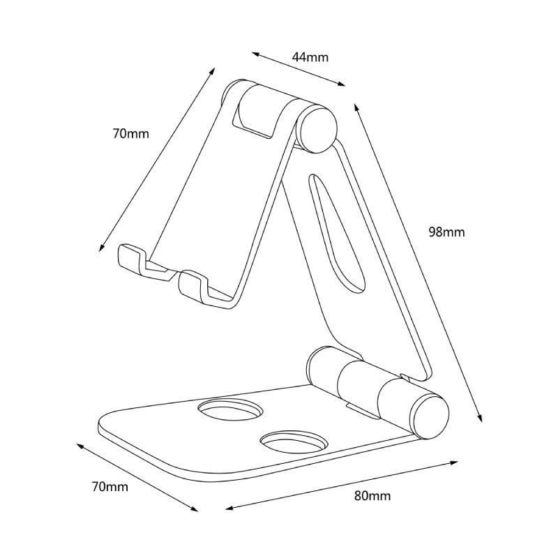Suporte para Smartphone / Tablet Aisens Ms2pm-086 / Prata