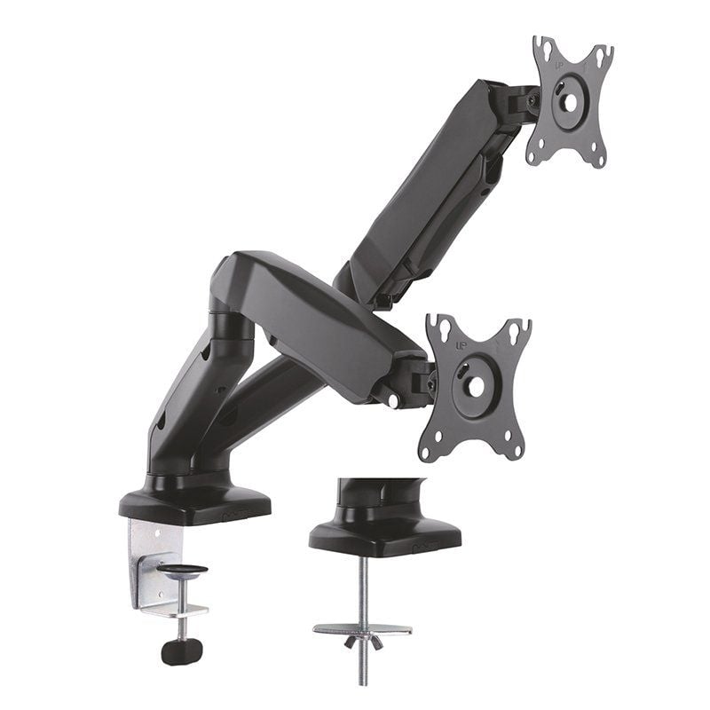 Suporte de Mesa com Contrapeso para 2 Monitores Aisens Dt27tsr-045 / Giratório / Inclinável / Até 9…