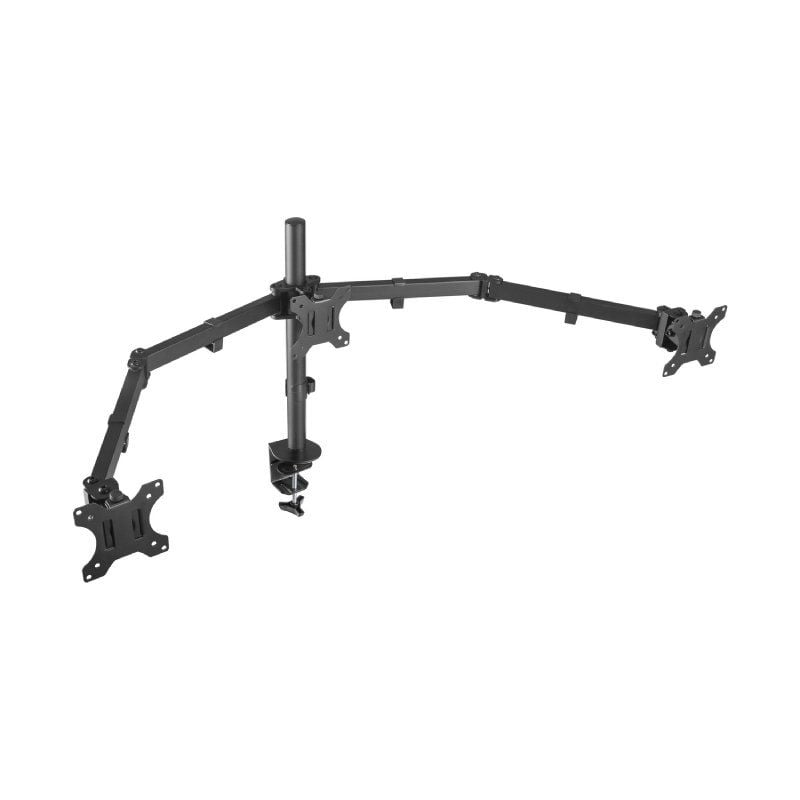 Suporte de Mesa Aisens Dt27tsr-061 para 3 Monitores / Giratório / Inclinado / Até 7kg