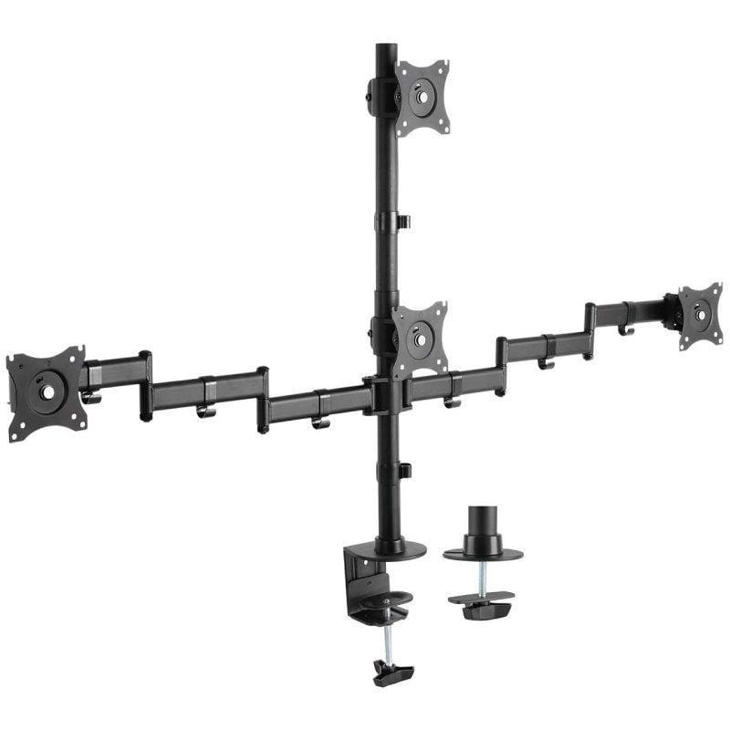 Suporte de Mesa para 4 Monitores e TV Aisens Dt27tsr-379 / Giratório / Inclinado / Até 8kg