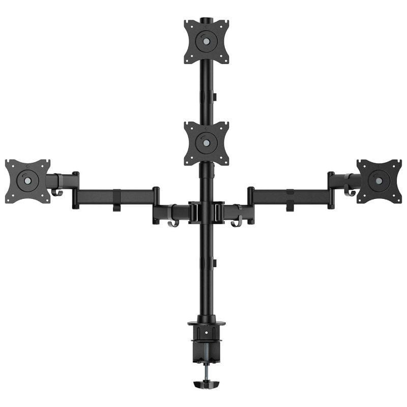 Suporte de Mesa para 4 Monitores e TV Aisens Dt27tsr-379 / Giratório / Inclinado / Até 8kg
