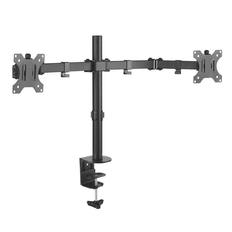 Suporte de Mesa para 2 Monitores Aisens Dt32tsr-041 / Giratório / Inclinado / Até 8kg