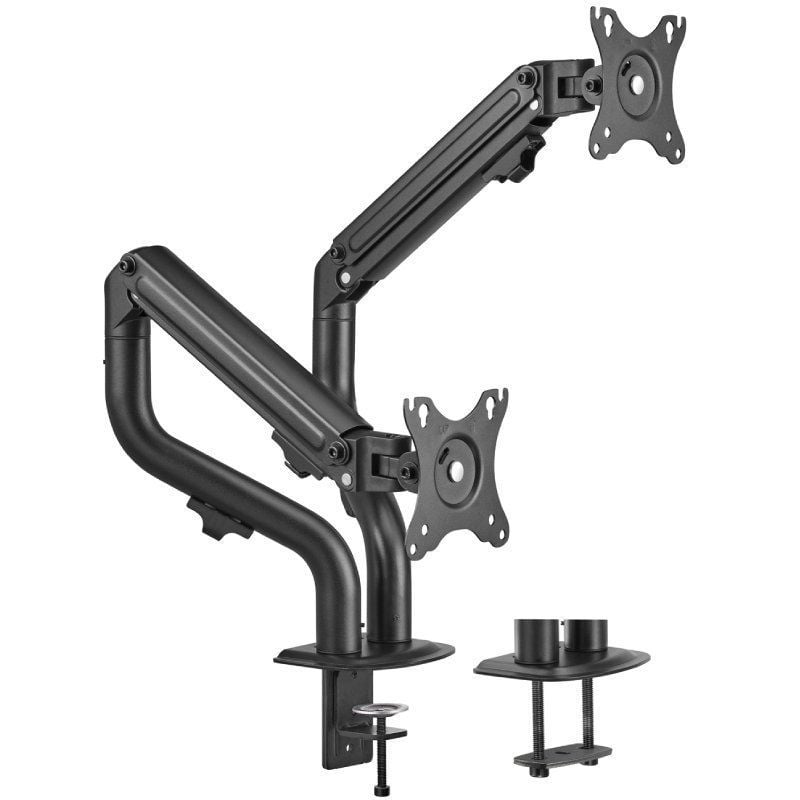 Suporte de Mesa para 2 Monitores Aisens Dt32tsr-141 / Giratório / Inclinado / Até 8kg