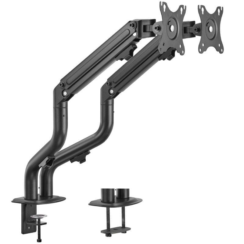 Suporte de Mesa para 2 Monitores Aisens Dt32tsr-141 / Giratório / Inclinado / Até 8kg