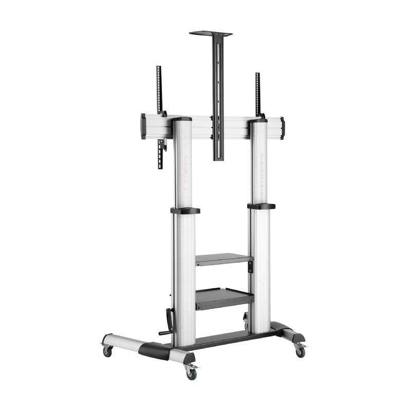 Suporte de Chão Inclinável Aisens Ft100te-125 com Rodízios e Pega para Televisores de 60-100" / Até…