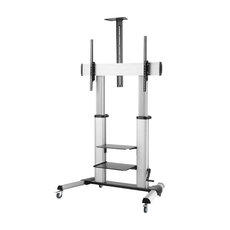 Suporte de Chão Inclinável Aisens Ft100te-125 com Rodízios e Pega para Televisores de 60-100" / Até…