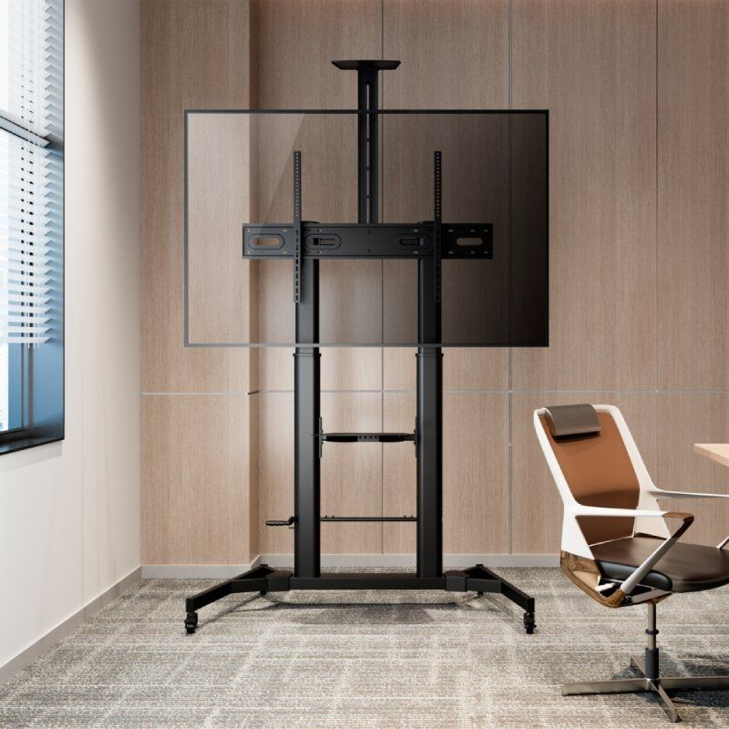 Aisens Ft100te-171 Suporte de Chão Inclinável com Rodízios e Manivela para TV 60-100" / Até 100kg