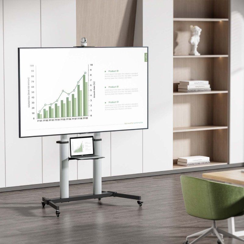 Aisens Ft100te-259 Suporte de Chão com Rodízios para Televisores de 60-100" / Até 100kg