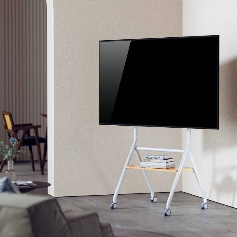 Suporte de Chão Aisens Ft86fe-331 com Rodízios para Televisores de 37-86" / Até 50kg