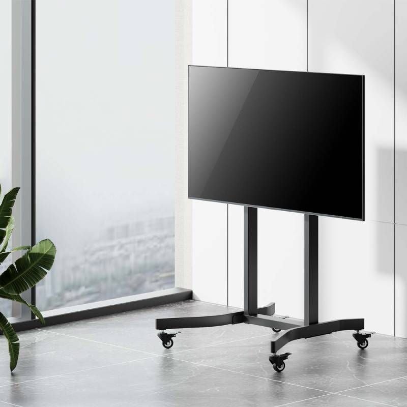 Aisens Ftf100e-271 Suporte de Chão Motorizado com Rodízios para Televisores de 55-100" / Até 120kg