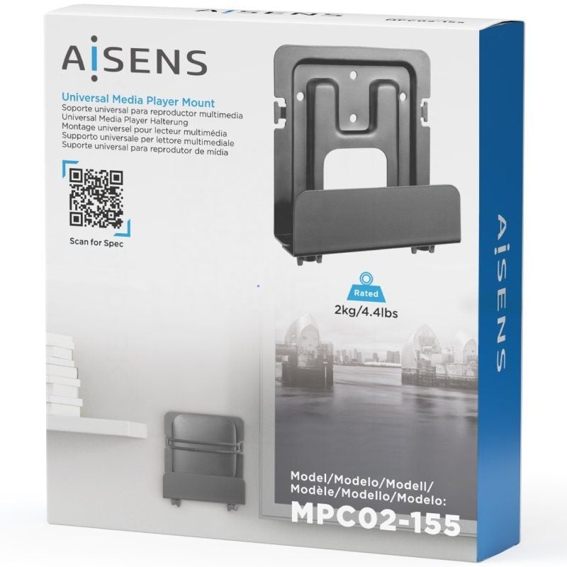 Suporte Universal Aisens Mpc02-155 para Router, Minipc / Até 2kg
