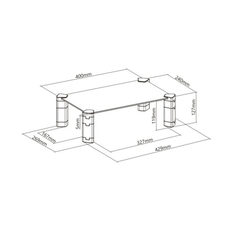 Suporte para Monitor Aisens Mr01c-109 / Até 20kg