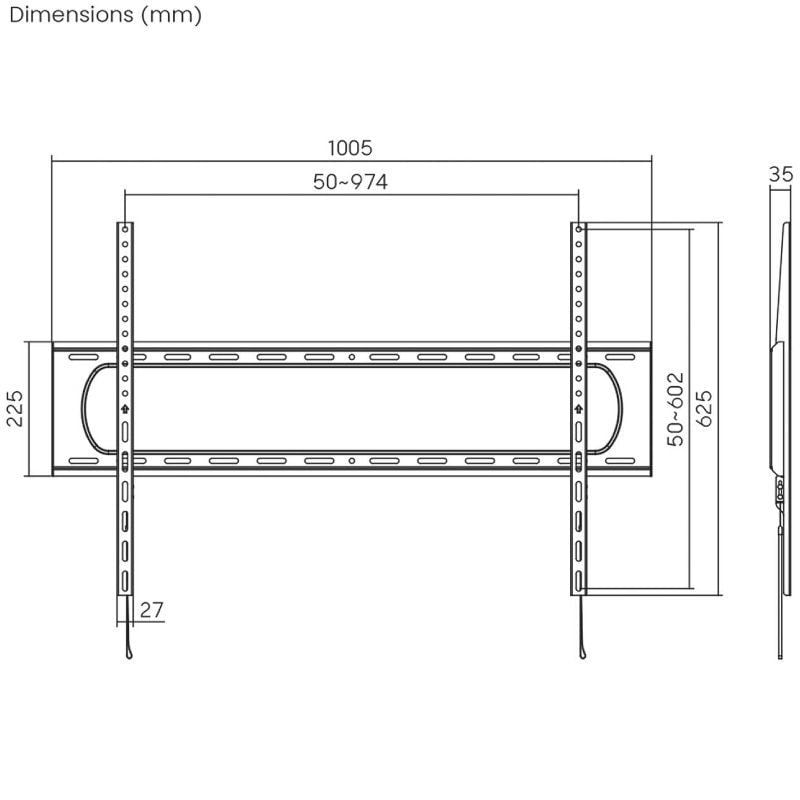 Suporte de Parede Aisens Wt120f-293 para Televisores de 60-120" / Até 160kg