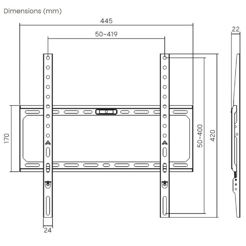 Suporte de Parede Aisens Wt75f-389 para Monitores e Tvs de 32-75" / Até 45kg