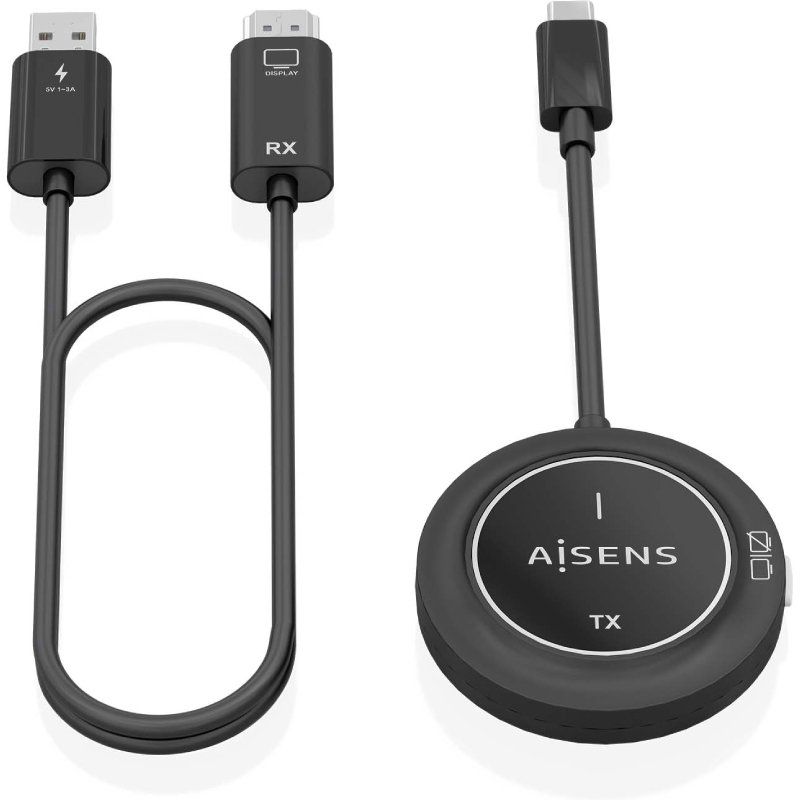 Aisens Aswl-h2kc30m003-bk Transmissor / Adaptador de Vídeo sem Fios USB Tipo C - HDMI