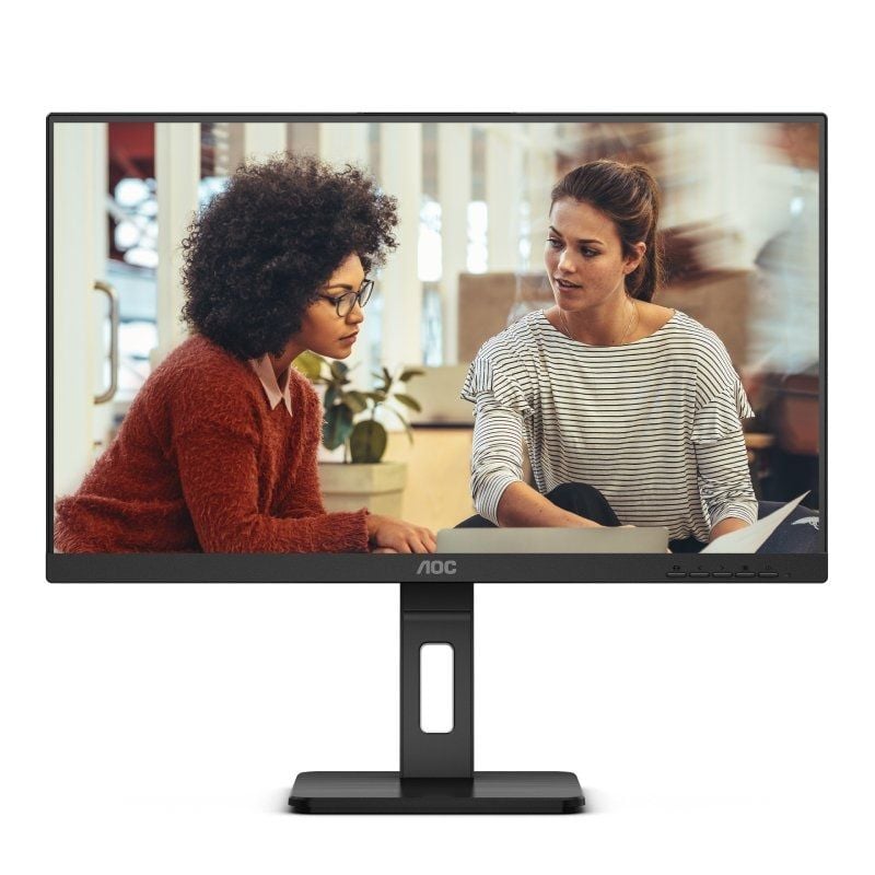Monitor AOC 24E3QAF 23,8" / Full HD / Multimédia / Ajustável em Altura / Preto