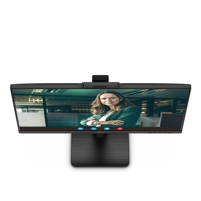 Monitor Profissional AOC 24P3QW 23,8" / Full HD / Webcam / Multimédia / Ajustável em Altura / Preto