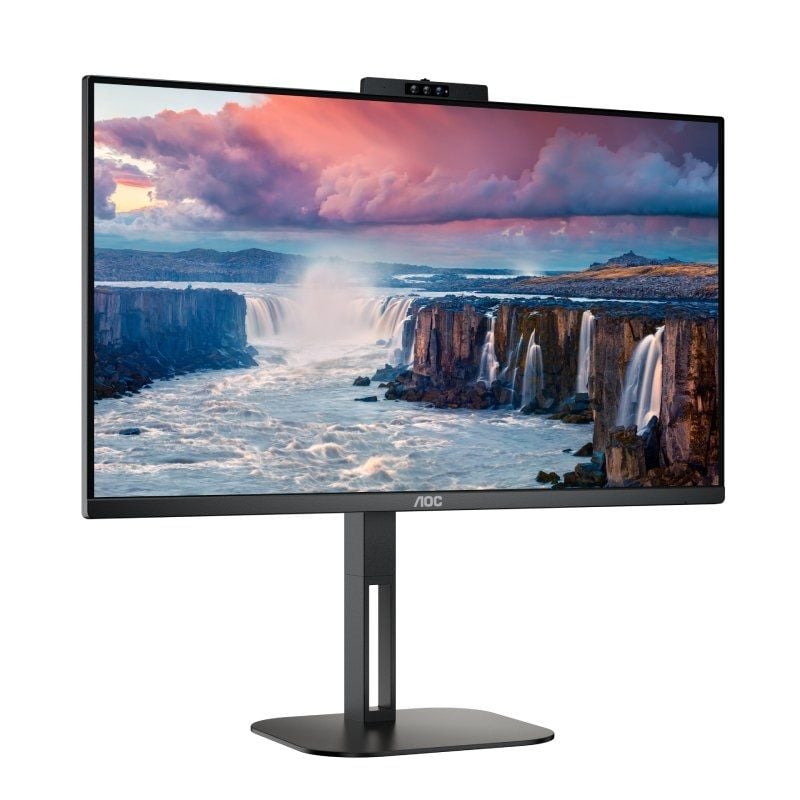 Monitor Profissional AOC 24V5CW / BK 23,8" / Full HD / Webcam / Multimédia / Ajustável em Altura /…