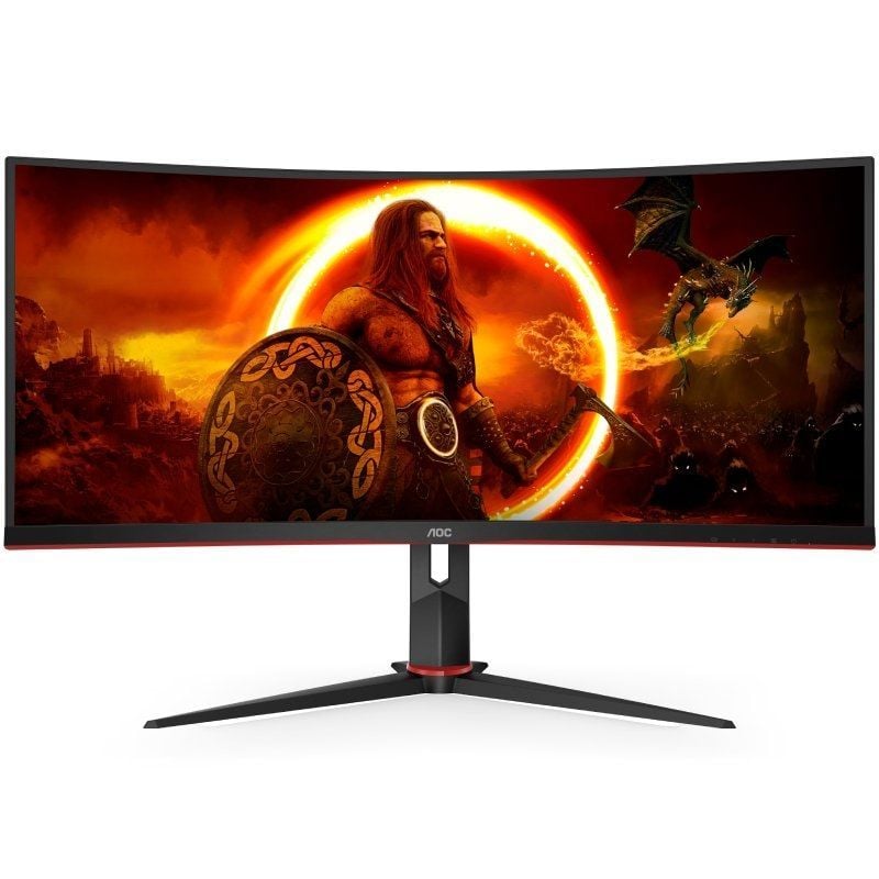Monitor Gaming Ultra Wide Curvo AOC CU34G2XP / BK 34" / WQHD / 1ms / 180hz / VA / Preto