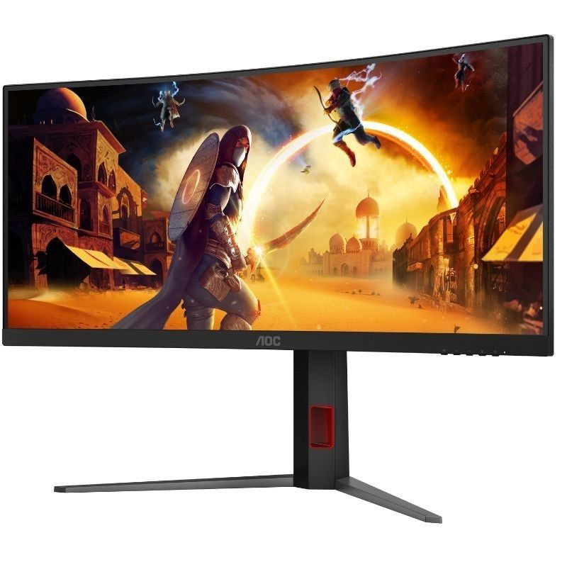 AOC CU34G4 34" / WQHD / 1ms / 180hz / VA / Ajustável em Altura / Preto / Monitor de Jogos Ultra Lar…