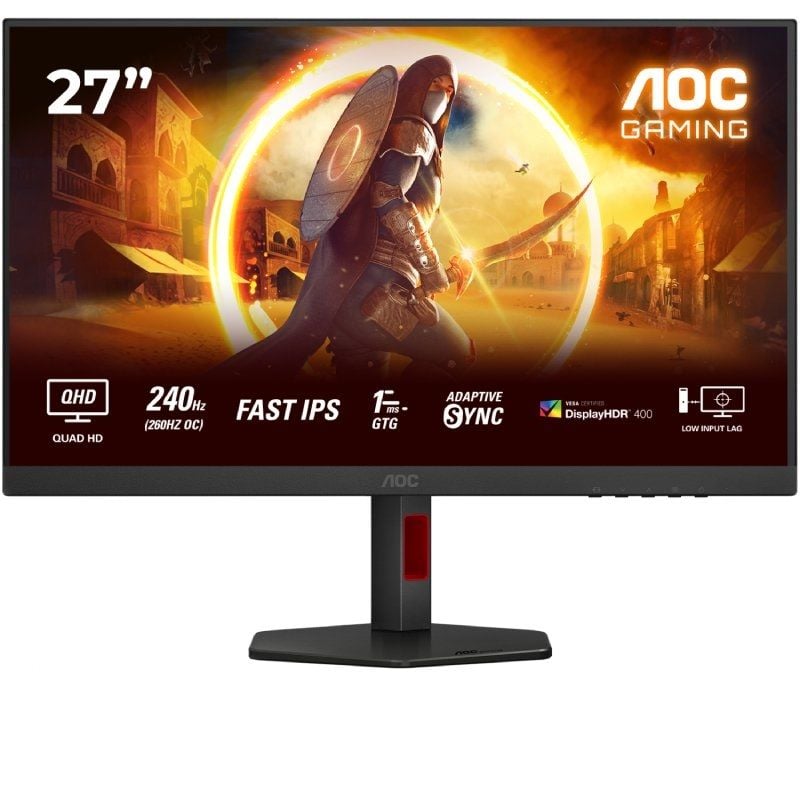 Monitor para Jogos AOC Q27G4ZR 27" / QHD / 0,3ms / 260hz / IPS / Multimédia / Ajustável em Altura /…