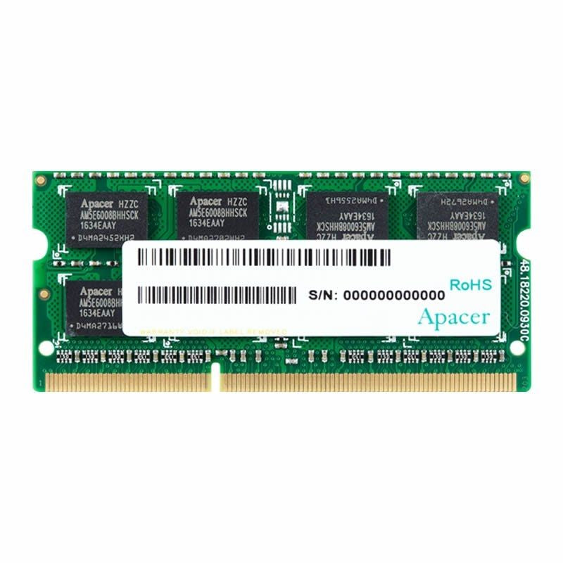 Memória RAM Apacer 8GB / DDR3L / 1600mhz / 1.35v / CL11 / SODIMM