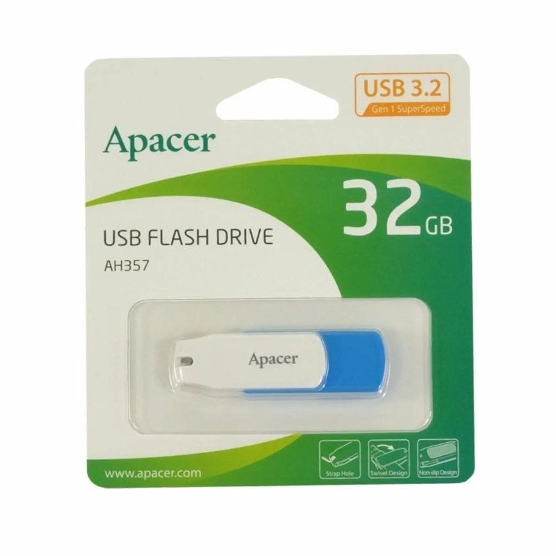 Unidade Flash USB 3.2 Apacer AH357 de 32 GB