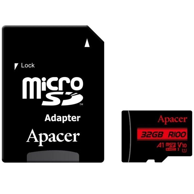 Cartão de Memória Apacer 32GB Microsd HC UHS 1 com Adaptador / Classe 10 / 100mbs