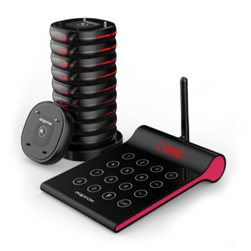 Kit Notificador do Cliente Aprox Appcustomercallerkit / Inclui Transmissor / 10 Discos / Suporte de…