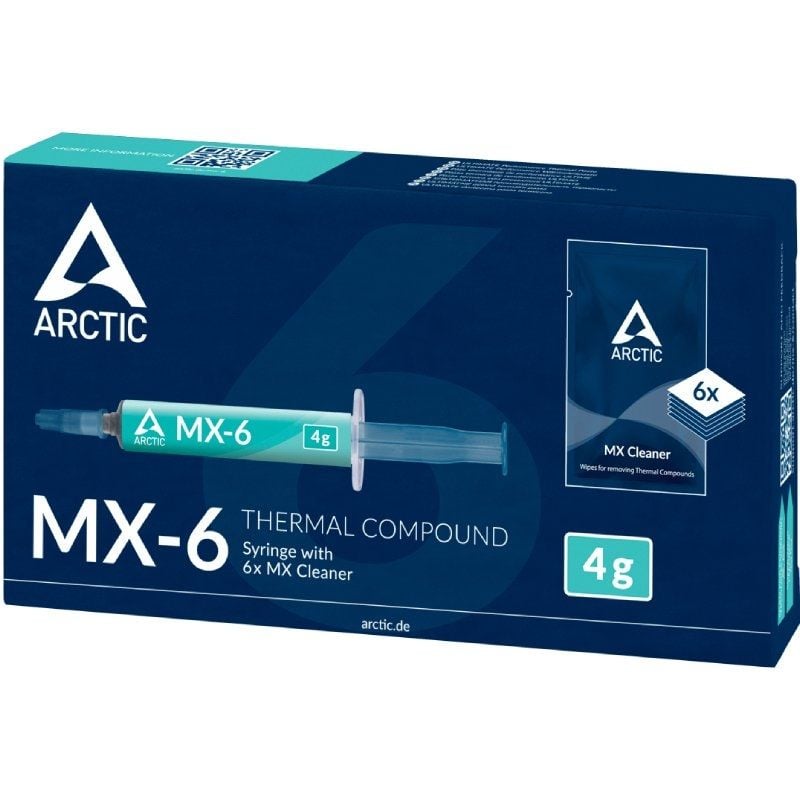 Pasta Térmica Arctic Mx-6 / 4g / 6 Toalhetes Incluídos
