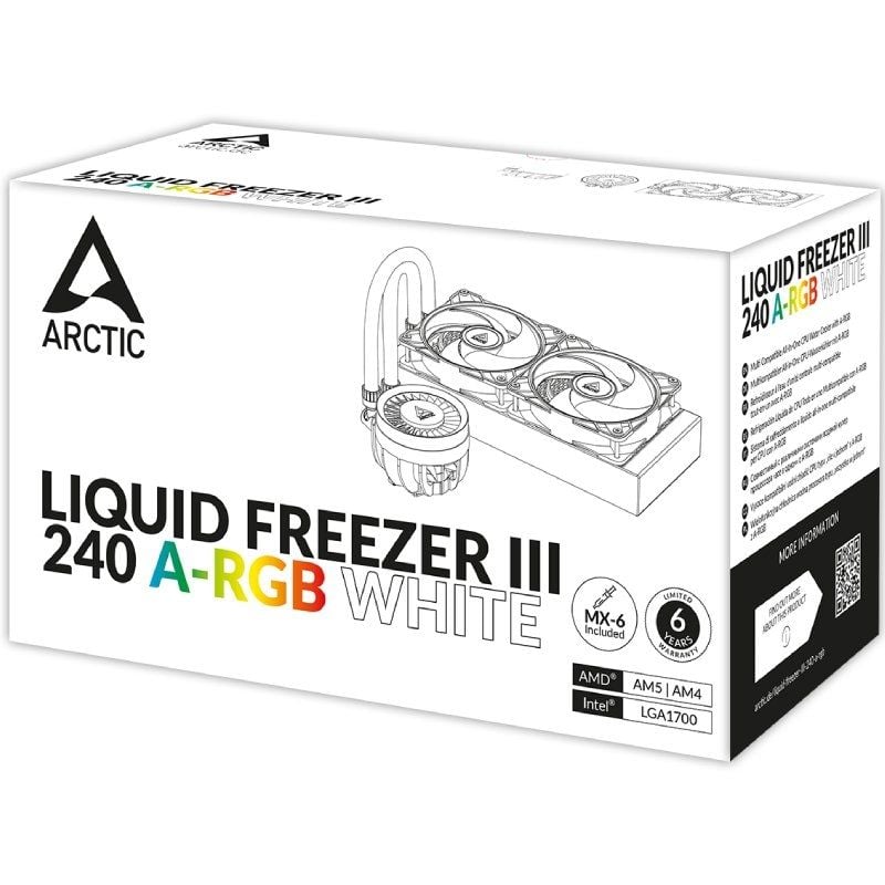 Sistema de Arrefecimento Líquido Arctic Liquid Freezer III 240 A-rgb / Branco