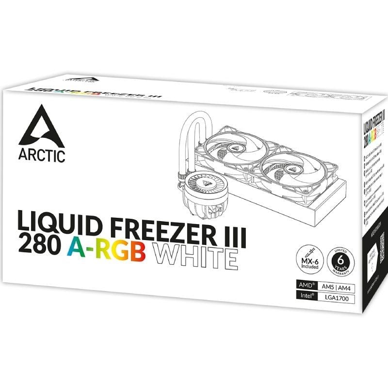 Sistema de Arrefecimento Líquido Arctic Liquid Freezer III 280 A-rgb / Branco