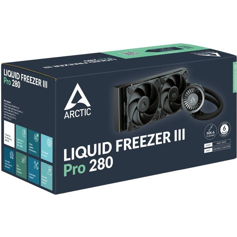 Arctic Liquid Freezer III Pro 280 / Preto Sistema de Arrefecimento Líquido Arctic Liquid Freezer II…