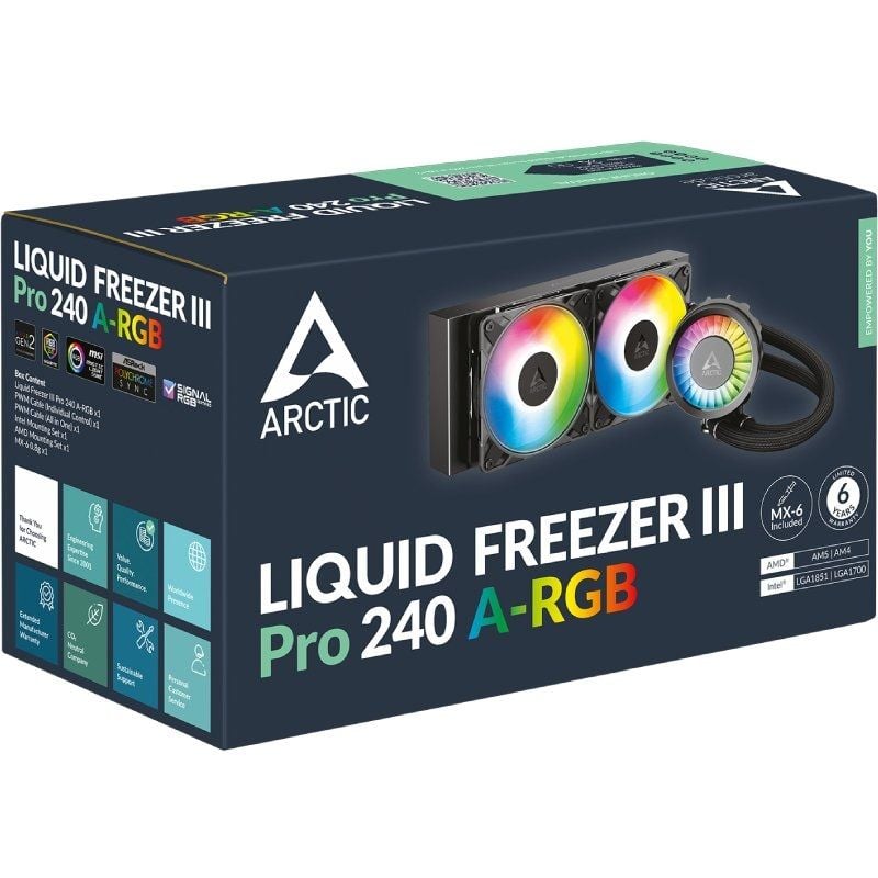 Arctic Liquid Freezer III Pro 240 A-rgb / Preto Sistema de Arrefecimento Líquido Arctic Liquid Free…