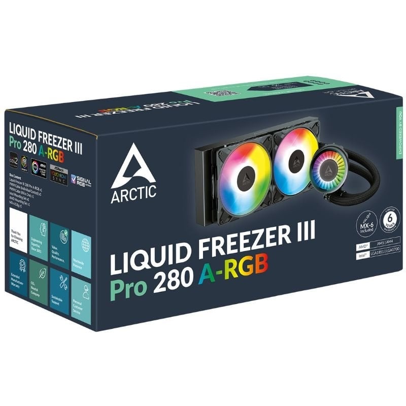 Arctic Liquid Freezer III Pro 280 A-rgb / Preto Sistema de Arrefecimento Líquido Arctic Liquid Free…