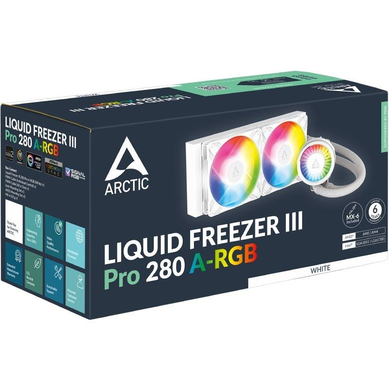Sistema de Arrefecimento Líquido Arctic Liquid Freezer III Pro 280 A-rgb / Branco