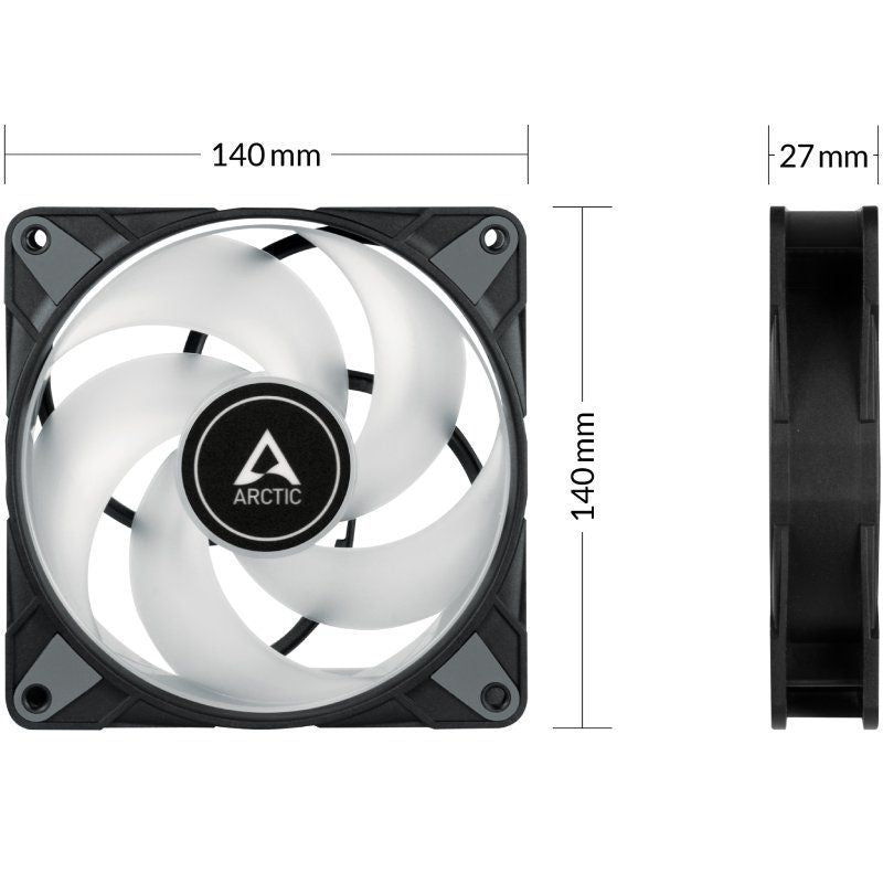 Ventilador Arctic P14 PWM PST A-rgb Arctic P14 PWM / 14cm / Preto