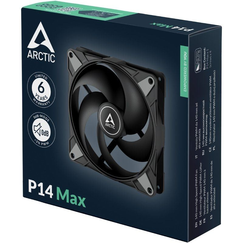Ventilador Arctic P14 Max / 14cm / Preto