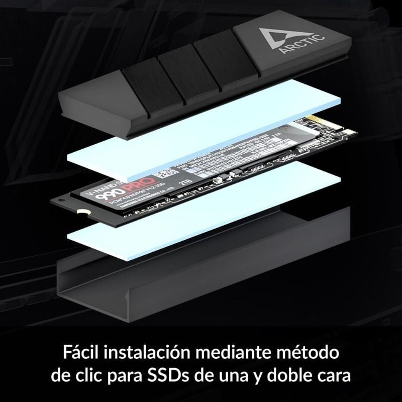 Dissipador de Calor para SSD M.2 2280 Arctic M2 Pro / Preto