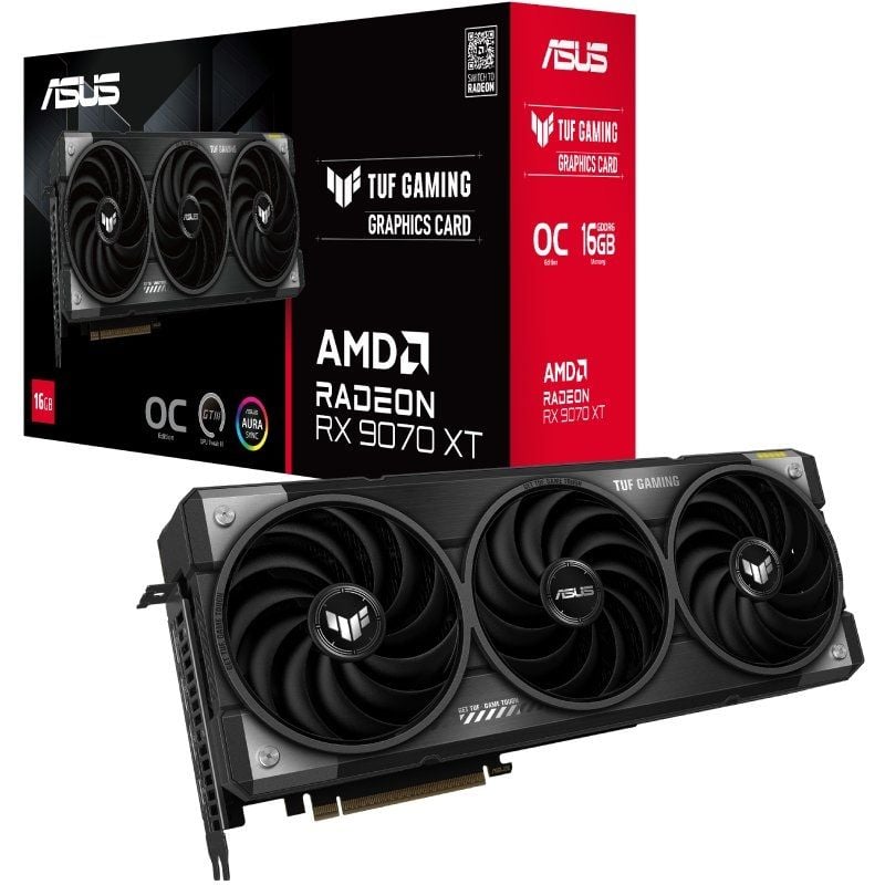 Placa Gráfica Asus TUF Gaming Radeon RX 9070 XT OC / 16GB GDDR6