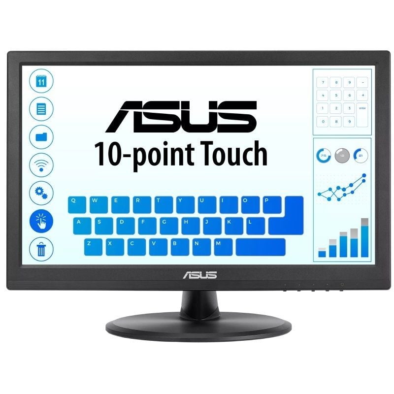 Monitor Tátil Profissional Asus VT169HE 15,6" / Full HD / Preto