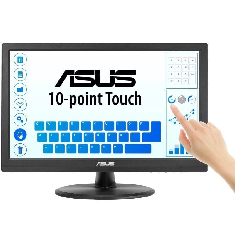 Monitor Tátil Profissional Asus VT169HE 15,6" / Full HD / Preto