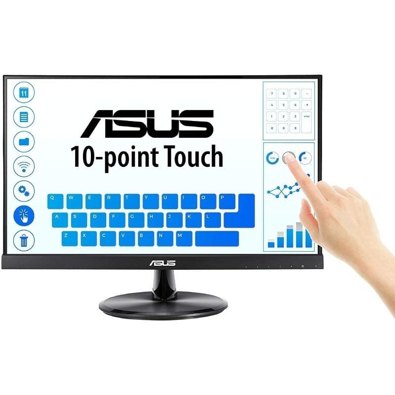 Monitor Tátil Profissional Asus VT229H 21,5" / Full HD / Multimédia / Preto