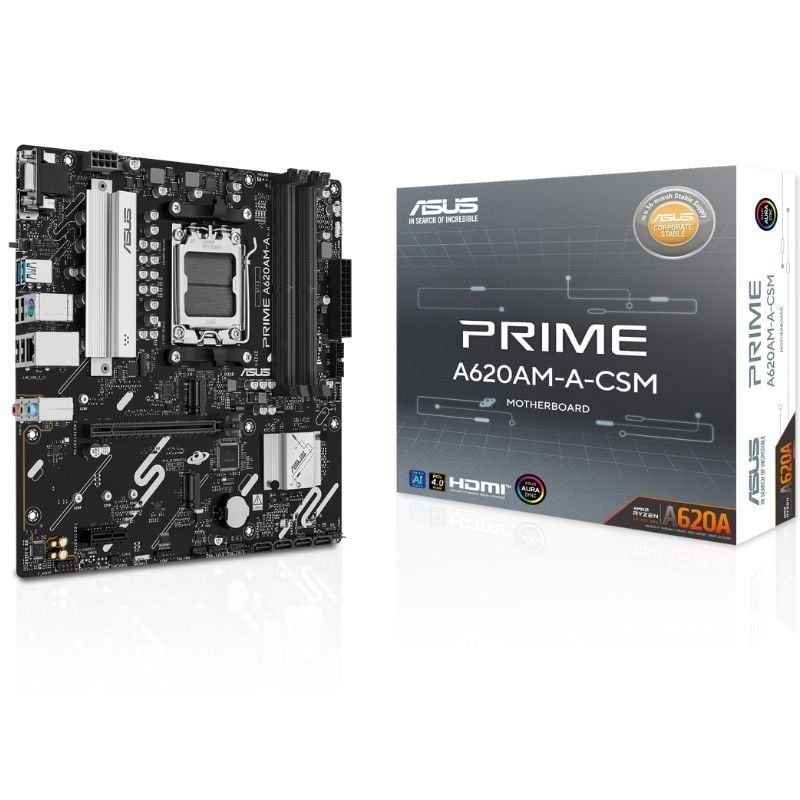 Asus A620am-a-csm Soquete AM5 / DDR5 / PCIe 4.0 / Placa-mãe Micro ATX