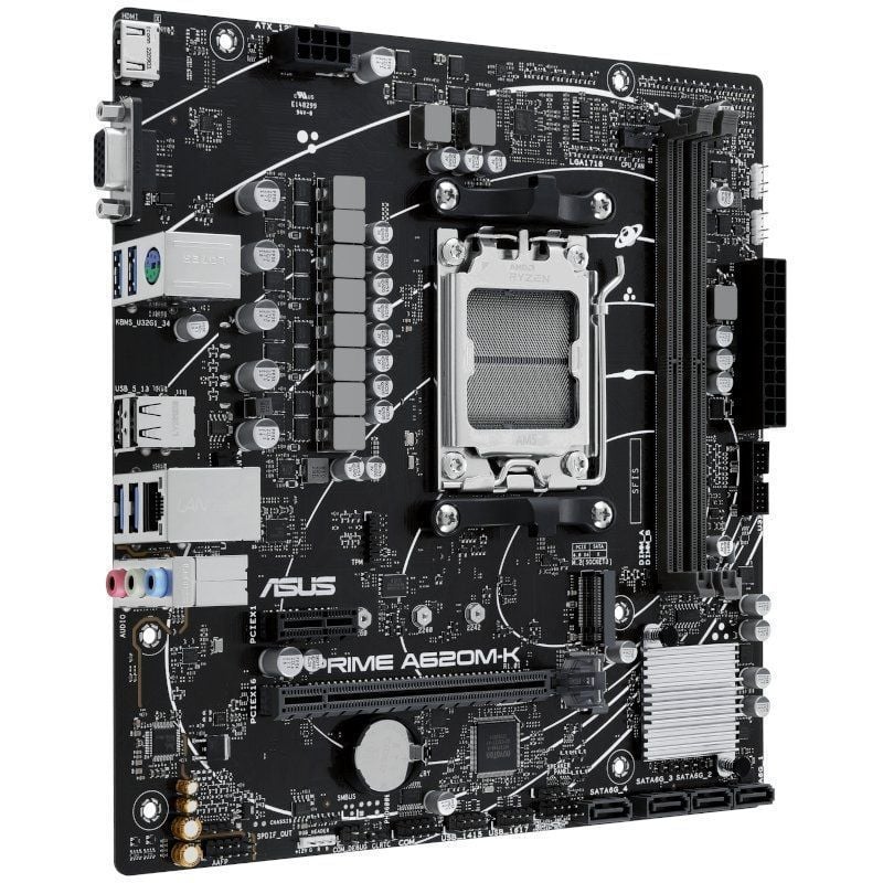 Placa-mãe Asus Prime A620m-k Socket AM5 / DDR5 / PCIe 4.0 / Micro ATX