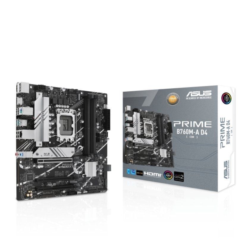 Placa-mãe Asus Prime B760m-a D4-csm / Socket 1700 / Micro ATX