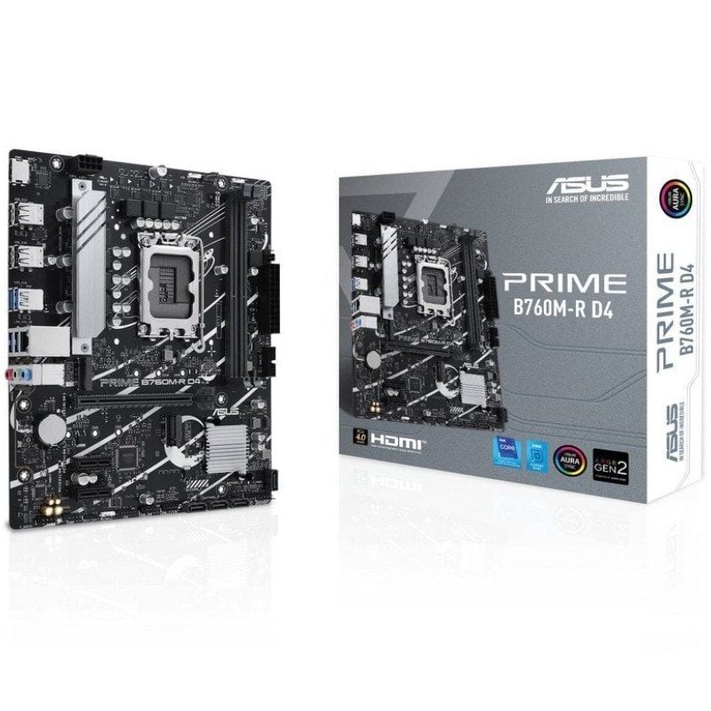 Placa-mãe Asus PRIME B760m-r D4 Socket 1700 / Micro ATX