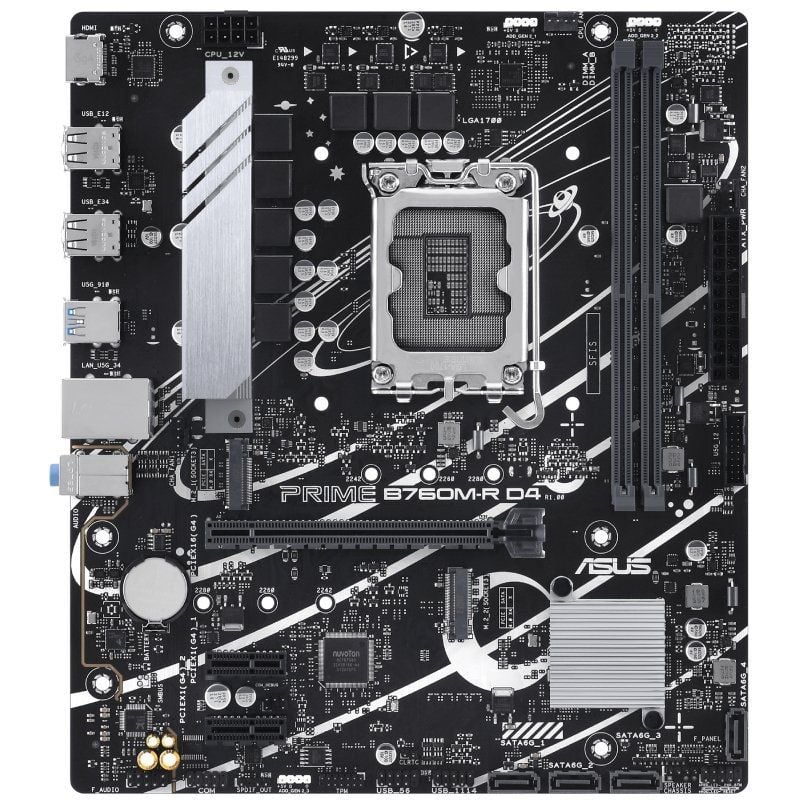 Placa-mãe Asus PRIME B760m-r D4 Socket 1700 / Micro ATX